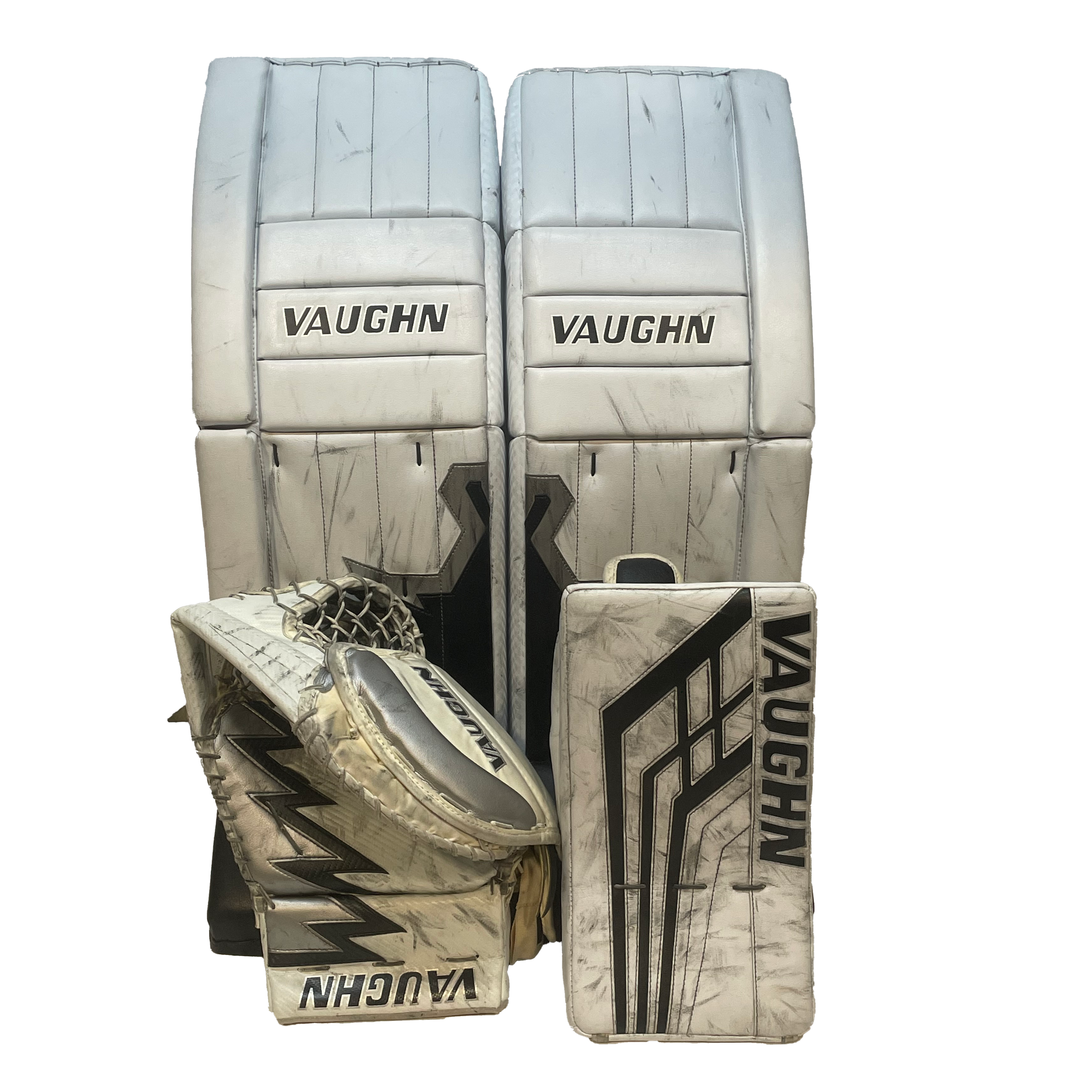 Vaughn Velocity VE8 Pro Carbon - Ensemble de gardien de but Pro d'occasion (blanc/noir/argent)